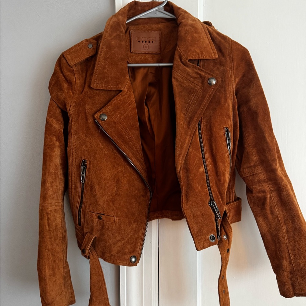 Blank NYC Brown Leather Motorcycle Jacket